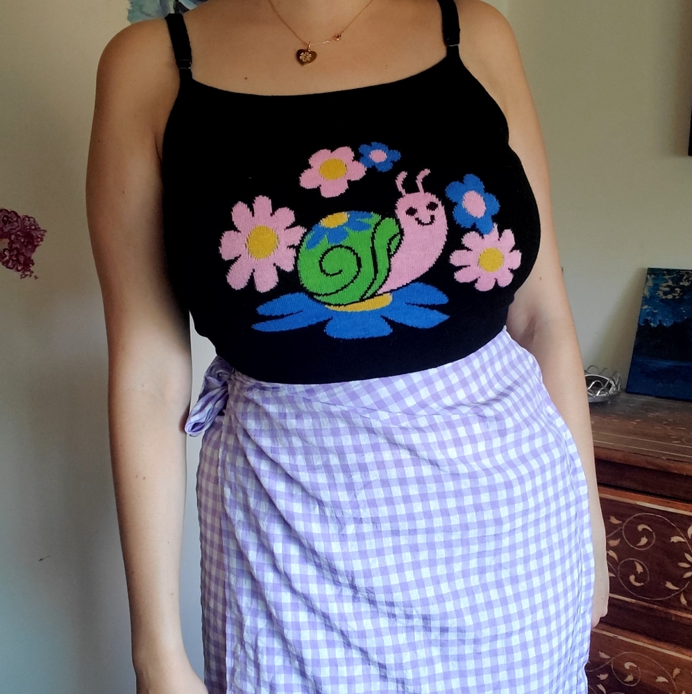 Snail Sweater Cropped Tank